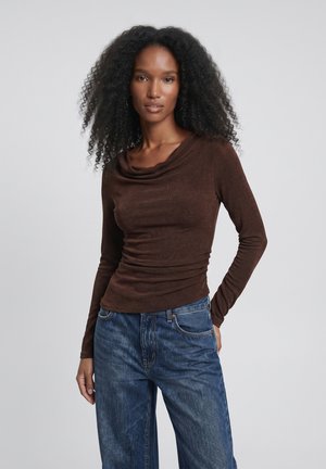 Even&Odd by Zalando, Блуза с дълги ръкави - dark brown