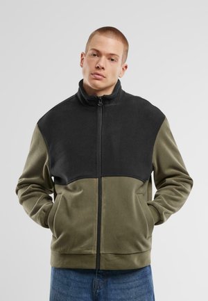 Fleece jacket - black olive