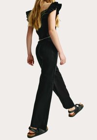Marks & Spencer WIDE RICH - Pantaloni - black