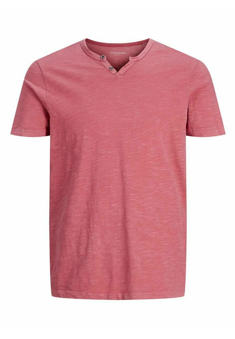 Jack & Jones ESPLIT NECK NOOS - T-shirt basique - light pink