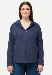 Ulla Popken WAFFLE TEXTURE  - Kardigan - ink blue