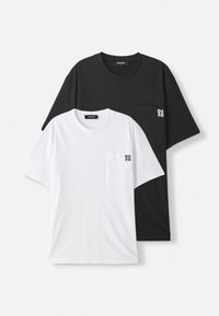 REGULAR FIT TEE 2 PACK - T-shirt basic - white/black