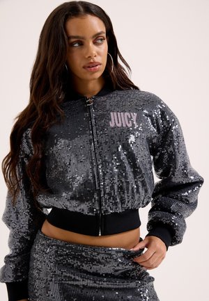 Juicy Couture SEQUIN CROPPED - Bomberjakke - black