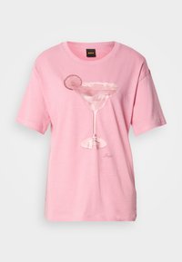 T-shirt med print - open purple