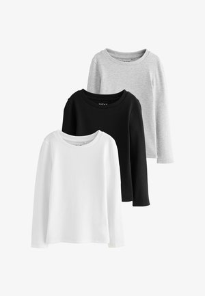 REGULAR FIT - LONG SLEEVE 3 PACK  - Top dugih rukava - black white