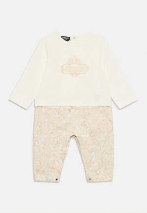 Versace WITHOUT FEET BAROCCO KIDS CLASSICAL HALL LOGO UNISEX - Pajac - bianco/whisper