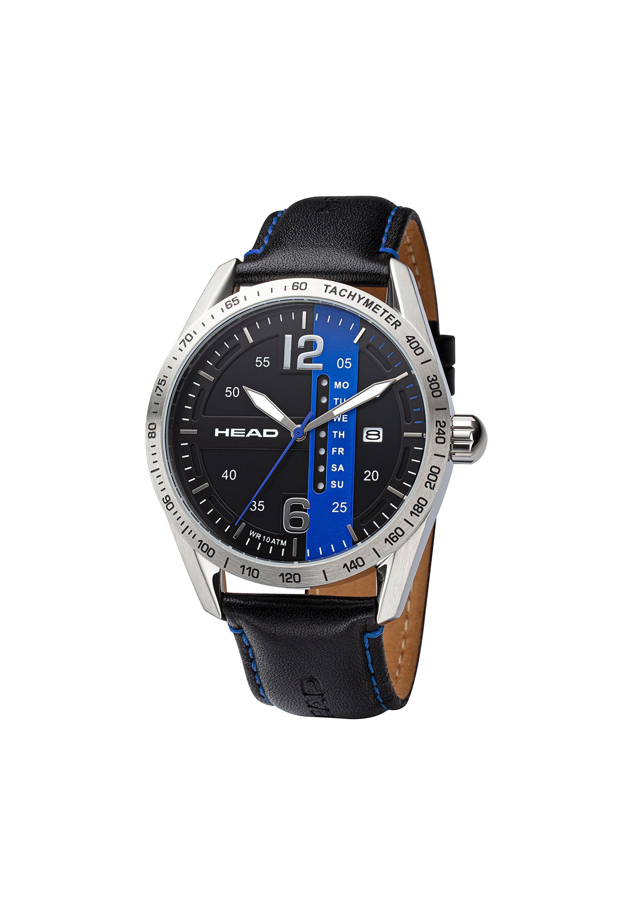 HEAD ATHENS 3 Orologio Uomo 44mm – Cinturino In Acciaio Inox, Quadrante Nero Con Giorno E Data, 10 ATM - 4