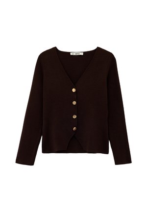 BUTTONED - Cardigan - brown
