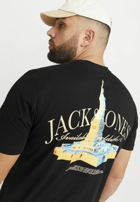 Jack & Jones PLUS SIZE RÜCKEN - T-shirts print - black