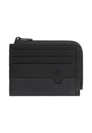 ZIPPED COIN PURSE WITH DOCUMENT HOLDER CREDIT CARD SLOTS - Monedero - nero