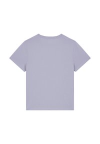 Korte mouwen t-shirt in licht lavendel, gemaakt van zachte stof. Klassiek crew neck ontwerp met een gladde textuur en nette afwerking.