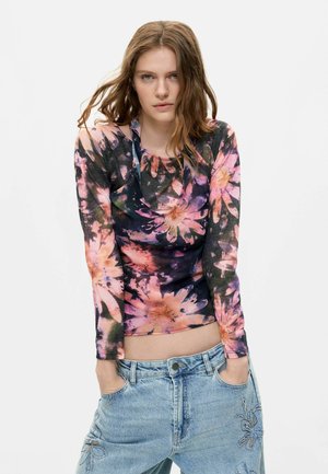 Desigual, PRINTED LONG-SLEEVE BLOUSE - Longsleeve - blue
