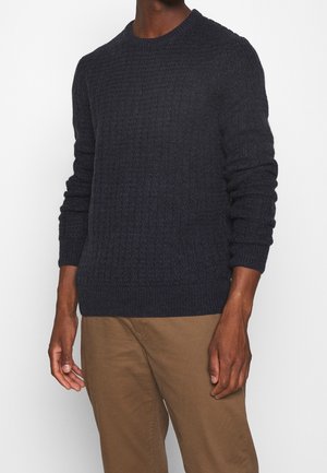 Strickpullover - mottled blue