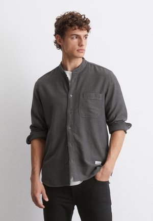 Marc O'Polo DENIM GRANDAD COLLAR - Shirt - black