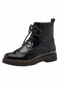 s.Oliver Bottines à lacets - black