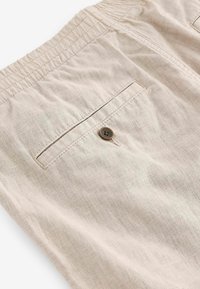 Next SLIM FIT LINEN ELASTICATED DRAWSTRING - Kalhoty - natural ecru