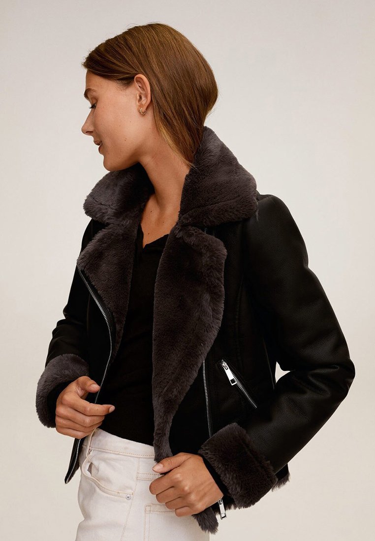 Mango CADI Imitert skinnjakke schwarzsvart Zalando.no Mango CADI Imitert skinnjakke schwarzsvart Zalando.no