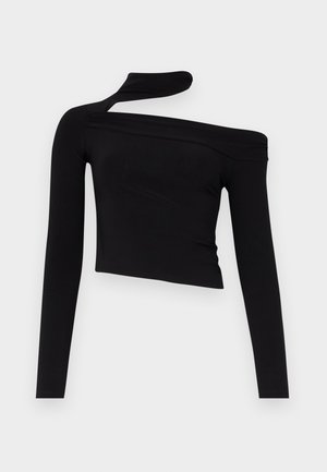 Gina Tricot CUT OUT - T-shirt à manches longues - black