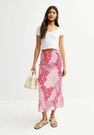 FLORAL PRINT MIDI  - A-line skirt - pink pattern