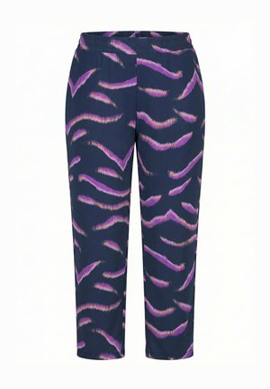 Ulla Popken, JERSEYHOSE SIENNA, ANIMAL, SCHMALES BEIN, ELASTIKBUND - Pantaloni - marine