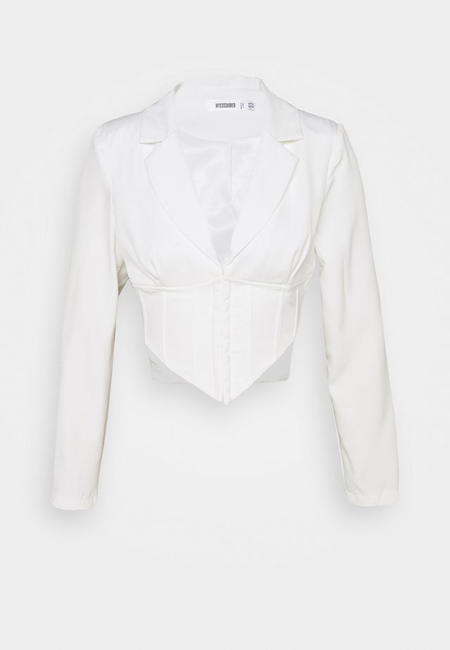 CORSET CROP  - Blazer - white