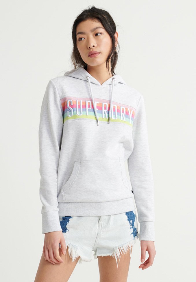 Superdry RAINBOW - Hoodie - ice marl 