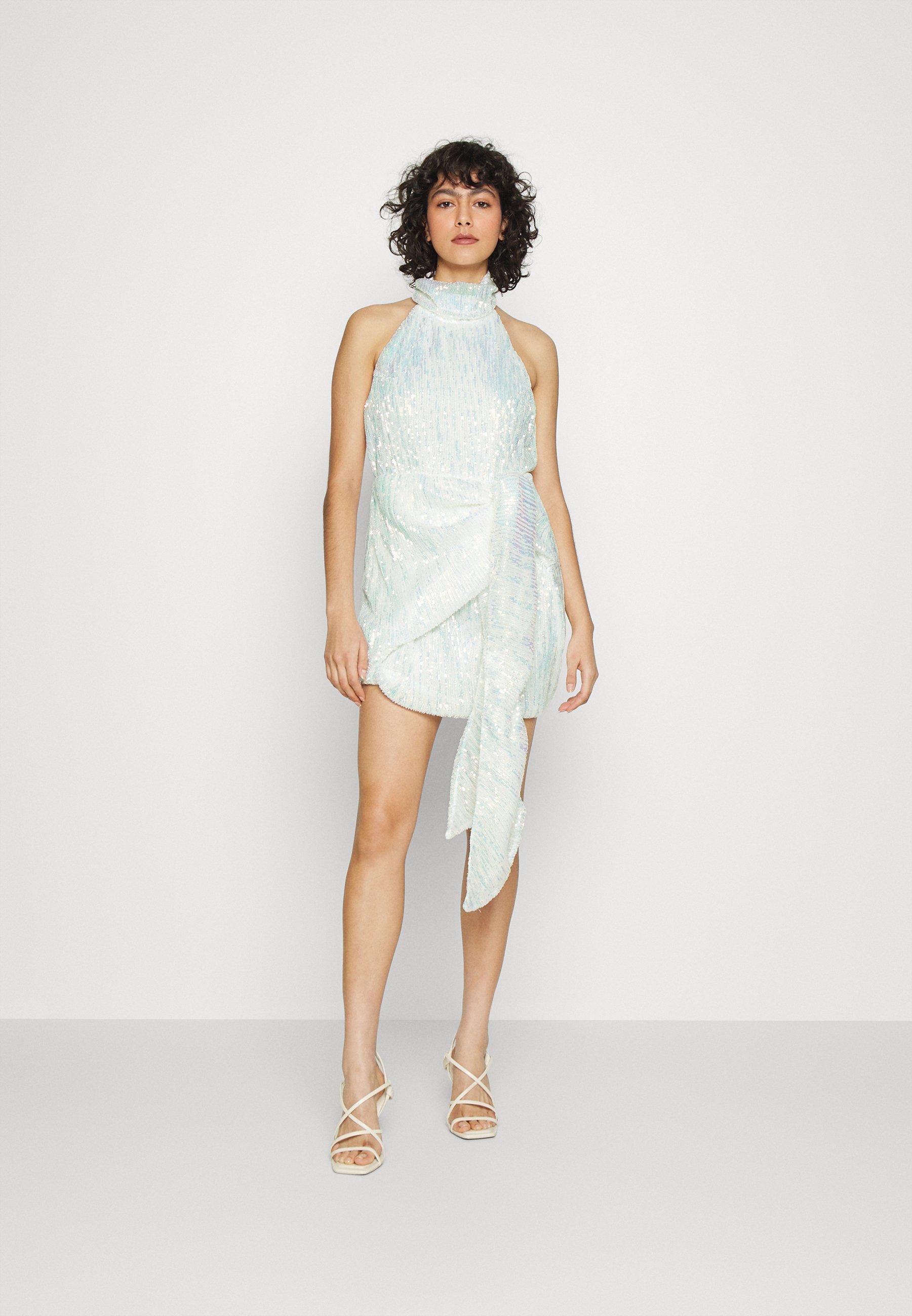 halter draped dress