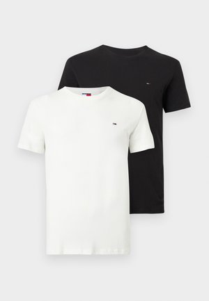 Tommy Jeans SLIM 3 PACK TEE - Basic póló - black/black/ecru