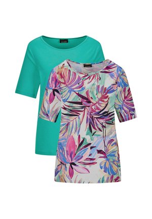 IM DOPPELPACK - T-Shirt print - turquoise turquoise patterned