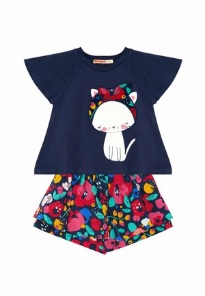 CAT  FLOWERS SET - Shorts - dunkelblau