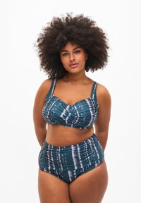 Zizzi - EXTRA HIGH-WAISTED WITH PRINT - Braguita de bikini - tie dye aop Imagen en miniatura 1