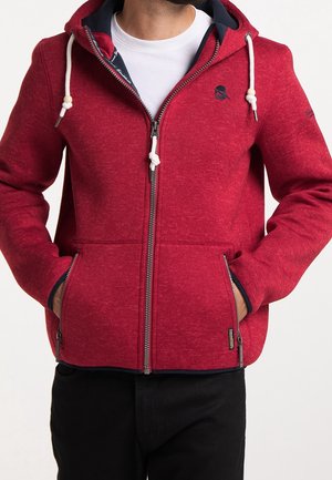 Fleecejacke - mottled red