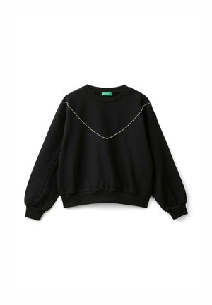 CLOSED STRETCH COLLAR CUFFS AND BOTTOM  - Felpa - black