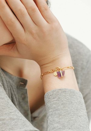 Aristocrazy, CHARM PIEDRA DE NACIMIENTO FEBRERO CON AMATISTA UNISEX - Colgante - gold-coloured