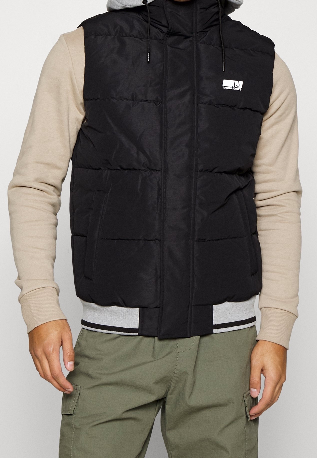 JACK&JONES JCOSONIC Bodywarmer voor heren, met capuchon, zwart, XS, zwart, XS