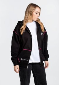 Pegador JENNA OVERSIZED - Zip-up sweatshirt - black