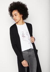 ONLY ONLLESLY OPEN LONG CARDIGAN  - Kardigán - black
