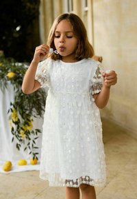 Next - Kokteilikleit/peokleit - white sequin flower Väikepilt 1