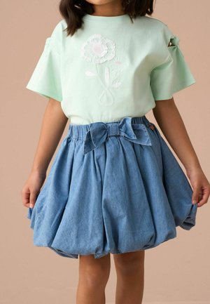 Angel & Rocket, REGULAR FIT - BUBBLE HEM DENIM SKIRT - Pallohame - annie blue