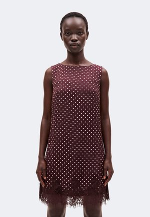 GAP, SHIFT HEM DRESS - Дневна рокля - bordeaux
