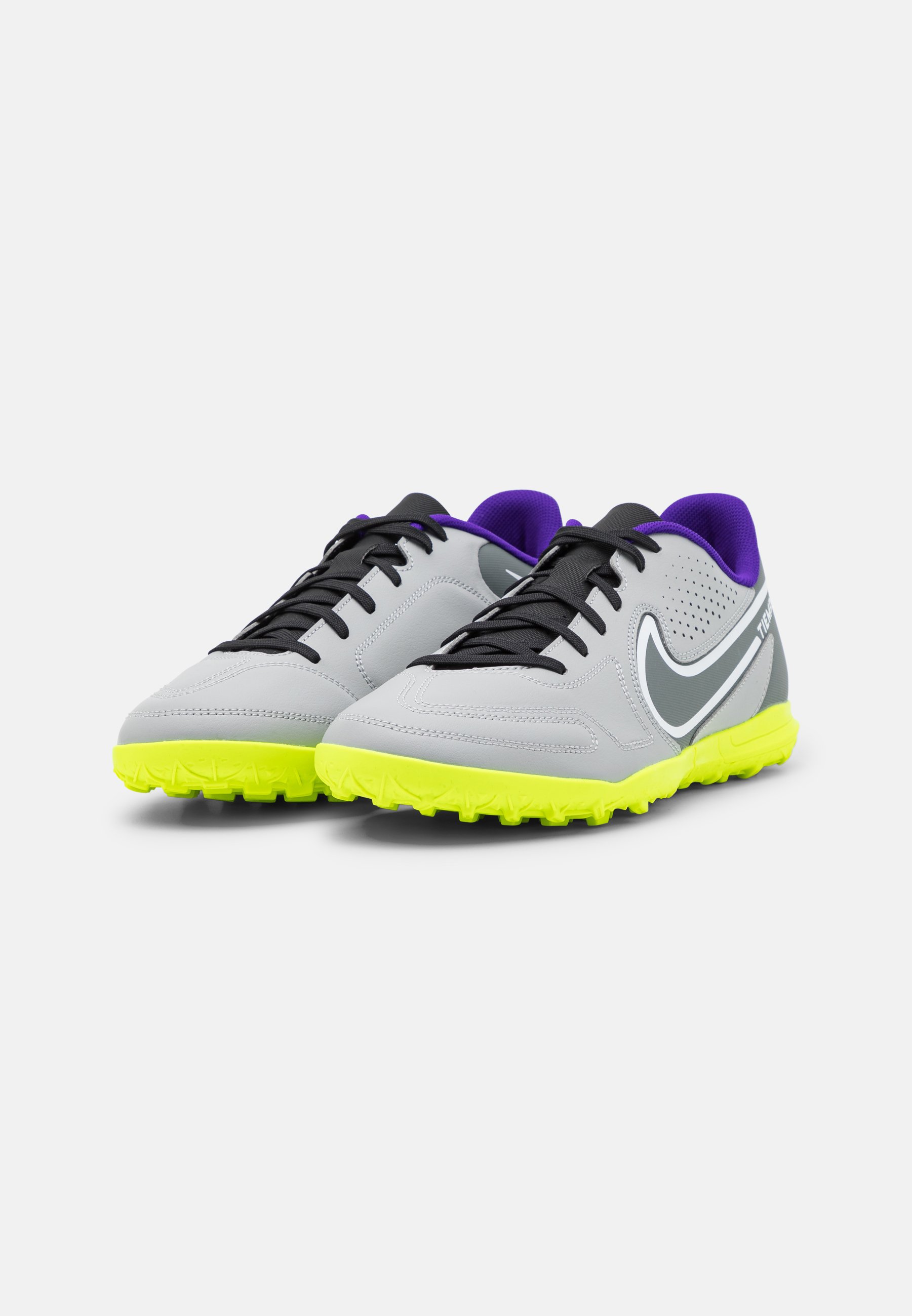 Nike Performance TIEMPO LEGEND 9 CLUB TF - Fußballschuh Multinocken - light  smoke grey/white/smoke grey/volt/grau - Zalando.ch
