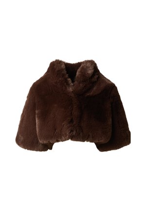 Adrianna Papell, FAUX FUR COVERUP JACKET - Veste d'hiver - dark brown