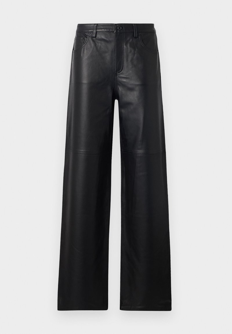MICHAEL Michael Kors Leren broek zwart MICHAEL Michael Kors Leren broek zwart