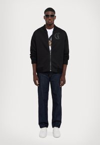 Just Cavalli FLEECE KNIT - Blusão aviador - black