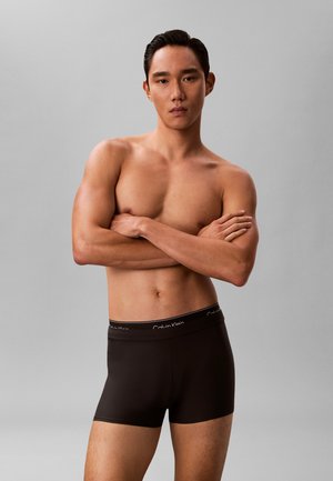 Calvin Klein Swimwear DOUBLE WAISTBAND - Swimming trunks - black