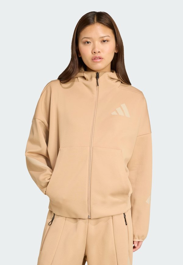 Zip-up sweatshirt - warm sandstone