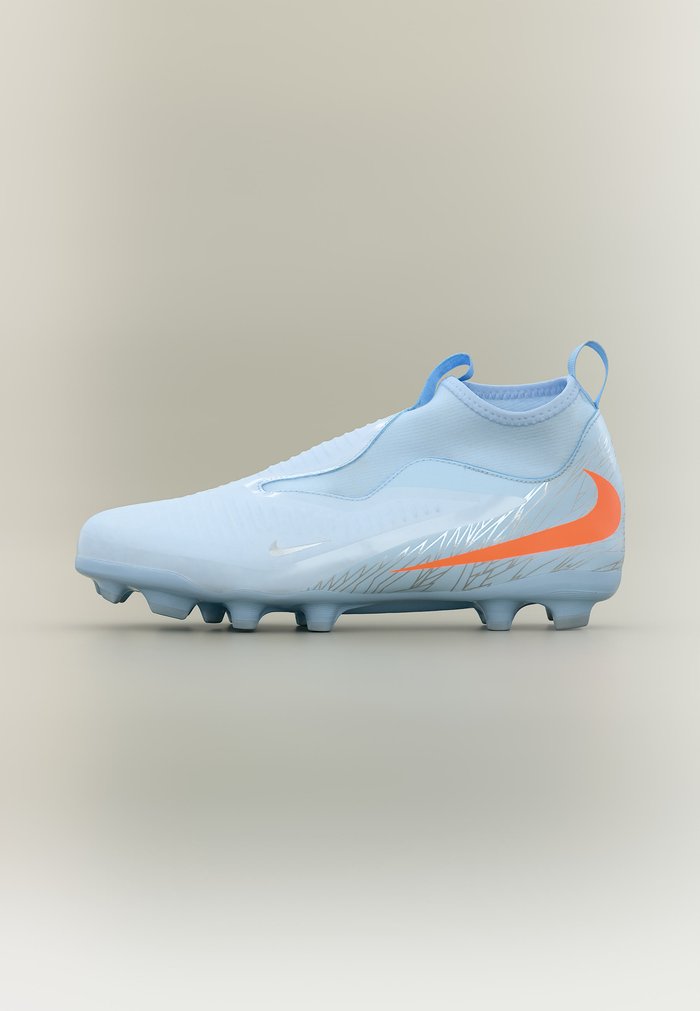Nike PHANTOM 6 HIGH ACADEMY FG/MG UNITED UNISEX - Football boots artificial grass - blue tint/total orange/chrome