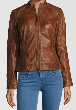 Leren jas - cognac
