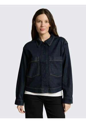 OVERSIZE MIT BRUSTTASCHEN - Jeansjacke - deep blue denim