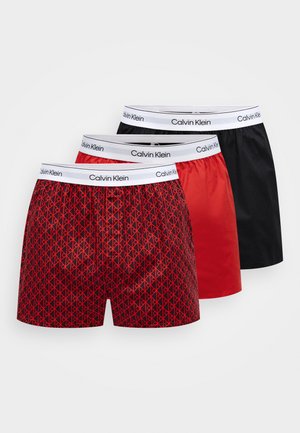 SLIM 3 PACK - Boxer  - black/dark berry